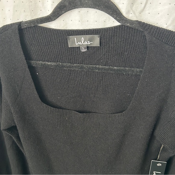 NWT Lulu’s Square-neck Knit Sweater - Picture 3 of 5